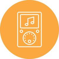 música jugador línea multi circulo icono vector