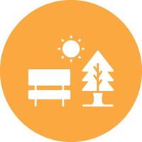 Park Glyph Multi Circle Icon vector