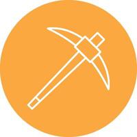 Pick Axe Line Multi Circle Icon vector