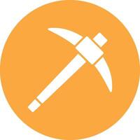 Pick Axe Glyph Multi Circle Icon vector