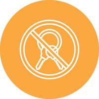 Prohibited Sign Line Multi Circle Icon vector