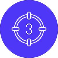 Countdown Line Multi Circle Icon vector