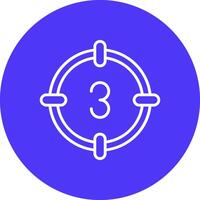 Countdown Line Multi Circle Icon vector