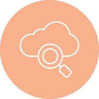 Cloud Line Multi Circle Icon vector
