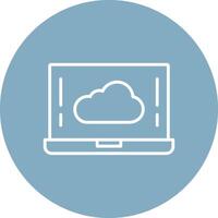 Cloud Line Multi Circle Icon vector