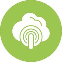 Cloud Glyph Multi Circle Icon vector