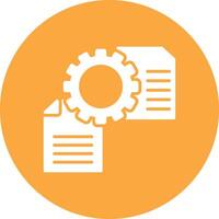 File Management Glyph Multi Circle Icon vector