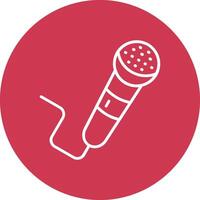 Microphone Line Multi Circle Icon vector