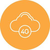 Cloud Line Multi Circle Icon vector