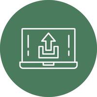 Upload Line Multi Circle Icon vector