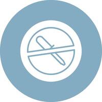 No Screwdriver Glyph Multi Circle Icon vector