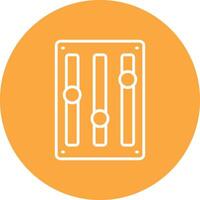 Music Adjust Line Multi Circle Icon vector