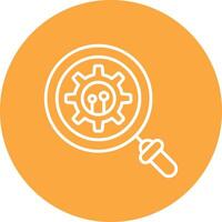 Gears Line Multi Circle Icon vector