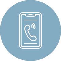 Phone Line Multi Circle Icon vector