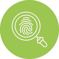 Finger Print Line Multi Circle Icon vector