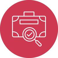 Suitcase Line Multi Circle Icon vector
