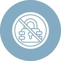 Prohibited Sign Glyph Multi Circle Icon vector