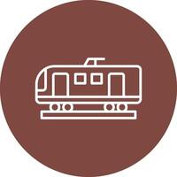 alto velocidad tren línea multi circulo icono vector