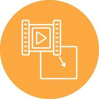 Footage Line Multi Circle Icon vector