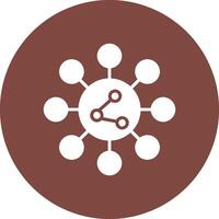 Share Glyph Multi Circle Icon vector