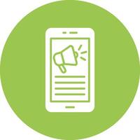 Mobile Phone Glyph Multi Circle Icon vector