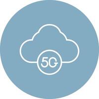 Cloud Line Multi Circle Icon vector