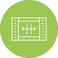 Resize Line Multi Circle Icon vector