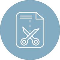 Cutting Line Multi Circle Icon vector