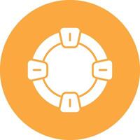 Life Saver Glyph Multi Circle Icon vector