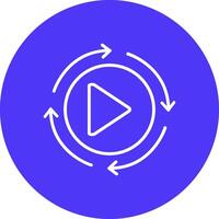Rotation Line Multi Circle Icon vector