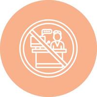 Prohibited Sign Line Multi Circle Icon vector