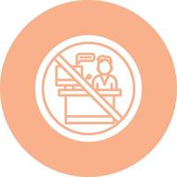 Prohibited Sign Glyph Multi Circle Icon vector