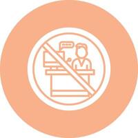 Prohibited Sign Glyph Multi Circle Icon vector