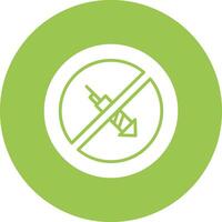 No Firework Glyph Multi Circle Icon vector