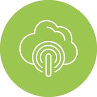 Cloud Line Multi Circle Icon vector