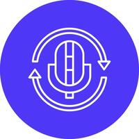 Replay Line Multi Circle Icon vector