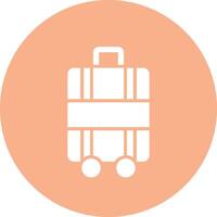 Luggage Glyph Multi Circle Icon vector