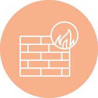 Firewall Line Multi Circle Icon vector