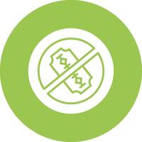 No Blade Glyph Multi Circle Icon vector