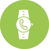 Incoming Call Glyph Multi Circle Icon vector