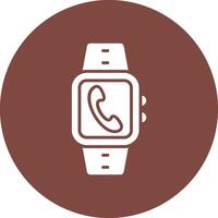 Incoming Call Glyph Multi Circle Icon vector