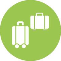 Suitcases Glyph Multi Circle Icon vector