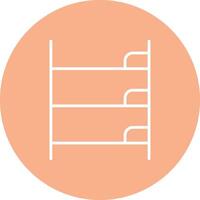 Bunk Bed Line Multi Circle Icon vector