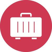 Suitcase Glyph Multi Circle Icon vector