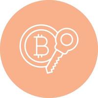 Bitcoin Line Multi Circle Icon vector
