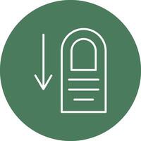 Tap Down Line Multi Circle Icon vector
