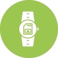 Sim Card Glyph Multi Circle Icon vector