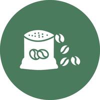 Beans Bag Glyph Multi Circle Icon vector