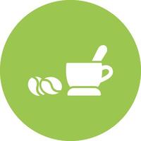 Coffee Glyph Multi Circle Icon vector