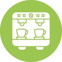 Coffee Machine Glyph Multi Circle Icon vector